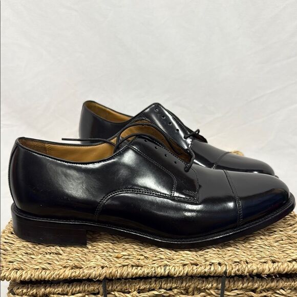 BNWOT Bostonian Luxe Classic Black Leather Men's Dress Shoes Sz 11 1/2 - Picture 2 of 5